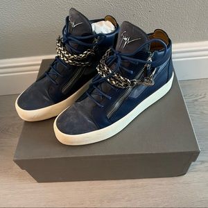 Giuseppe Zanotti Blue High-Top Sneakers